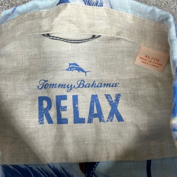 Tommy Bahama 100% Linen Button Down Floral Beachy Vacation Long Sleeve Mens XL - Picture 3 of 6